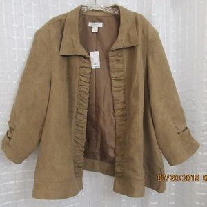 CJ Banks Tan Jacket 3X